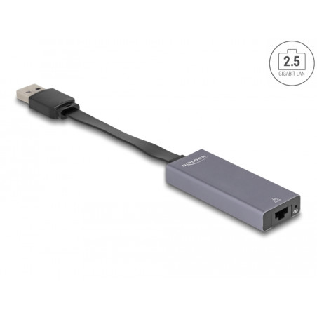 Delock USB Typ-A Netzwerk Adapter 2,5 Gigabit LAN 1 x RJ45 slim