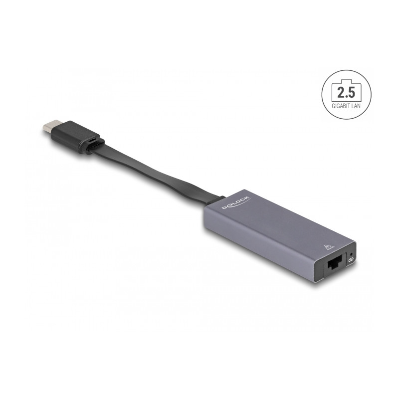 Delock USB Type-C™ Netzwerk Adapter 2,5 Gigabit LAN 1 x RJ45 slim