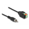 Delock Kabel Cinch Stecker zu Terminalblock Adapter mit Drucktaster 15 cm