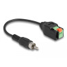 Delock Kabel Cinch Stecker zu Terminalblock Adapter mit Drucktaster 15 cm
