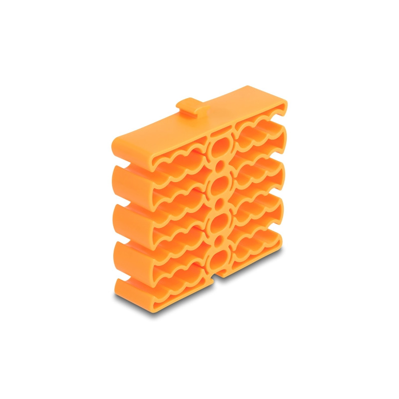 Delock Kabel-Organizer mit 24 Kabeleinführungen orange