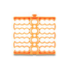Delock Kabel-Organizer mit 24 Kabeleinführungen orange