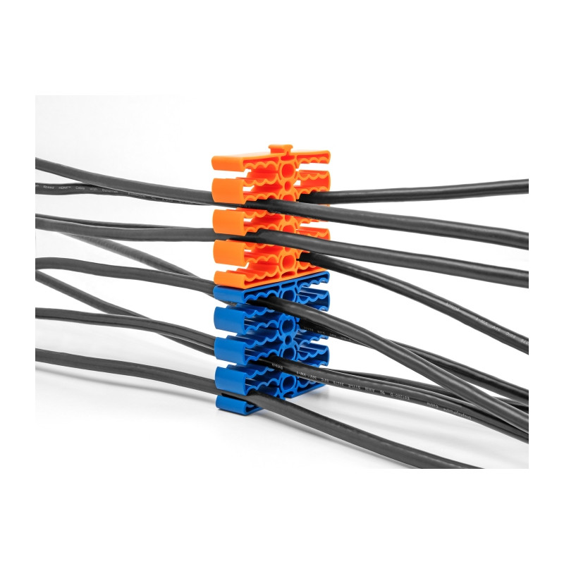 Delock Kabel-Organizer mit 24 Kabeleinführungen orange