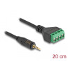Delock Kabel Klinkenstecker 2,5 mm 4 Pin zu Terminalblock Adapter 20 cm