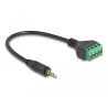 Delock Kabel Klinkenstecker 2,5 mm 4 Pin zu Terminalblock Adapter 20 cm