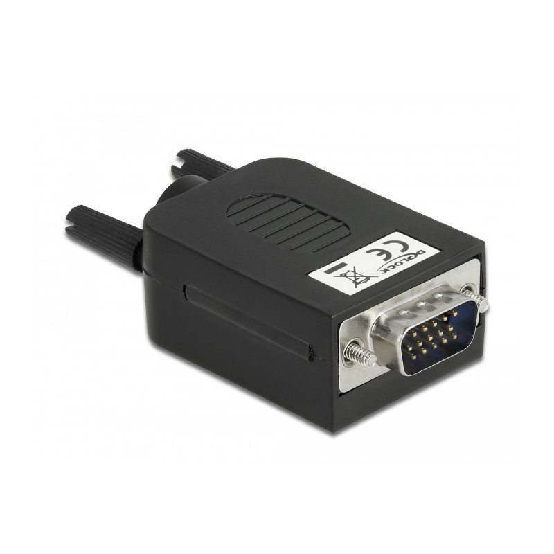 Delock VGA15 Stecker zu Terminalblock Adapter mit Gehäuse