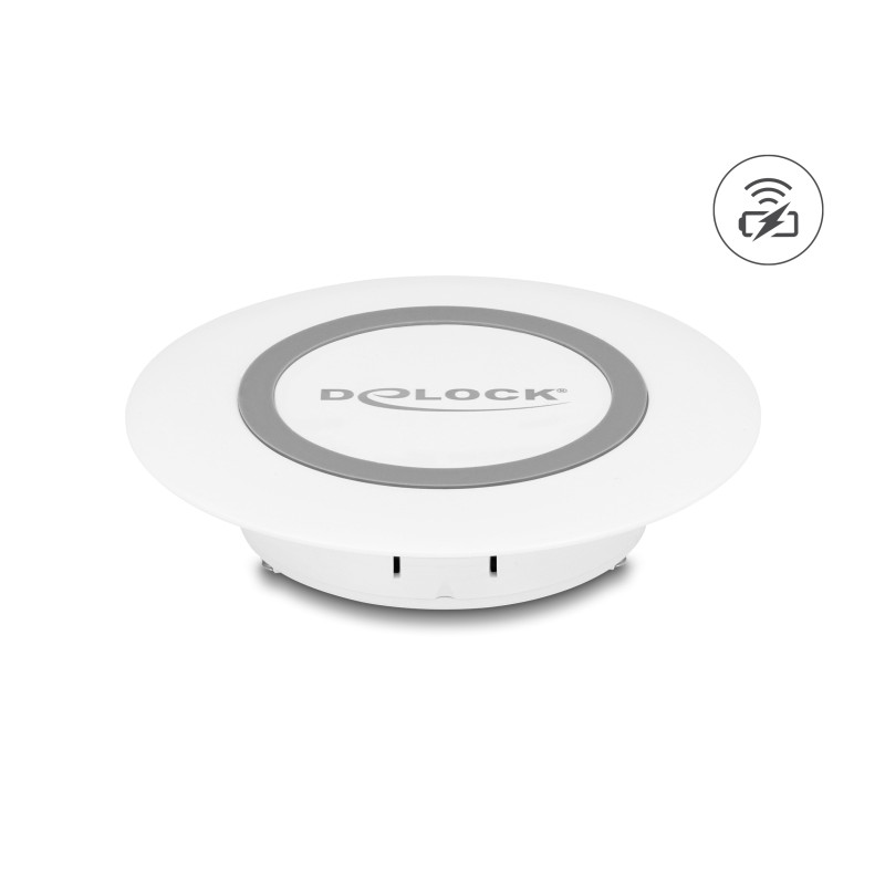 Delock Wireless Charger 15 W für Tischeinbau weiß