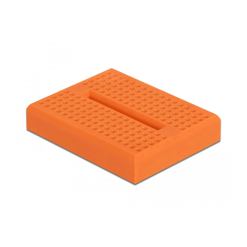 Delock Experimentier-Mini Steckbrett 170 Kontakte orange