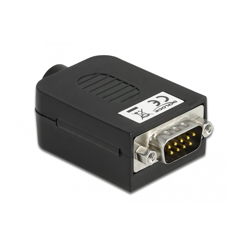 Delock D-Sub9 Stecker zu Terminalblock mit Gehäuse