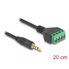 Delock Kabel Klinkenstecker 3,5 mm 4 Pin zu Terminalblock Adapter 20 cm