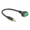 Delock Kabel Klinkenstecker 3,5 mm 4 Pin zu Terminalblock Adapter 20 cm