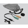 Delock Krawatten Lavalier Mikrofon Omnidirektional mit Clip 3,5 mm Klinkenstecker 3 Pin + Adapterkabel für Smartphone und Tablet