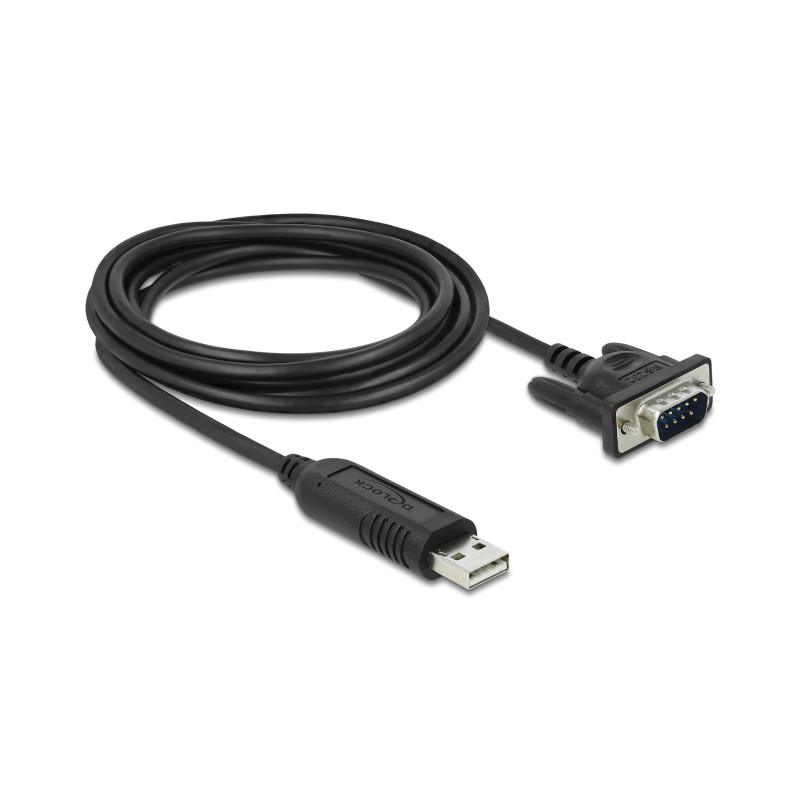 Delock USB 2.0 zu Seriell RS-232 Adapter mit kompaktem seriellen Steckergehäuse