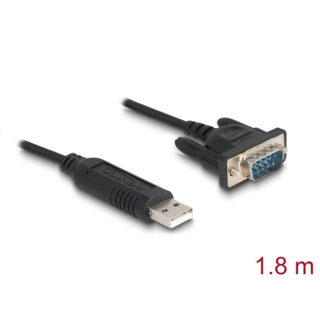 Delock USB 2.0 zu Seriell RS-485 Adapter mit 15 kV ESD Schutz und kompaktem seriellen Steckergehäuse