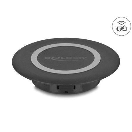 Delock Wireless Charger 15 W für Tischeinbau schwarz