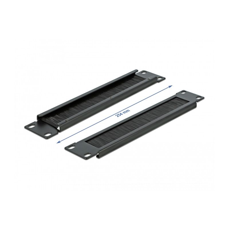Delock 10″ Kabelmanagement Bürstenleiste 1 HE schwarz