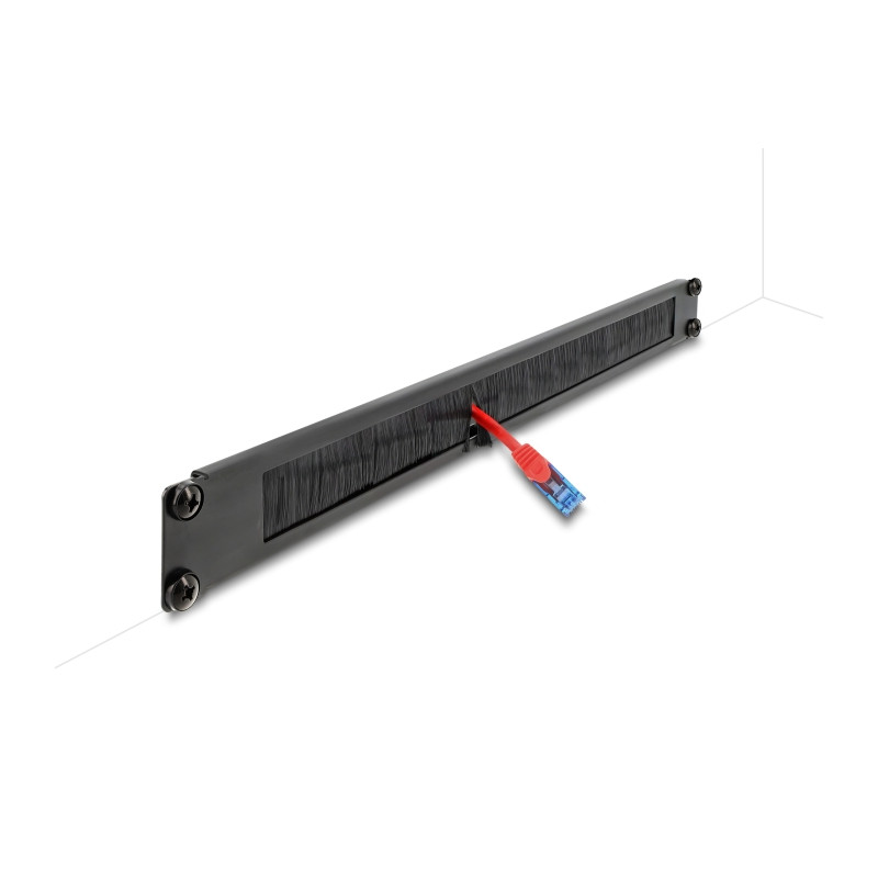 Delock 19″ Kabelmanagement Bürstenleiste 1 HE schwarz
