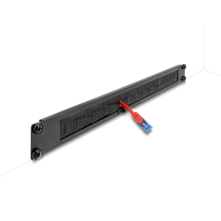 Delock 19″ Kabelmanagement Bürstenleiste 1 HE schwarz