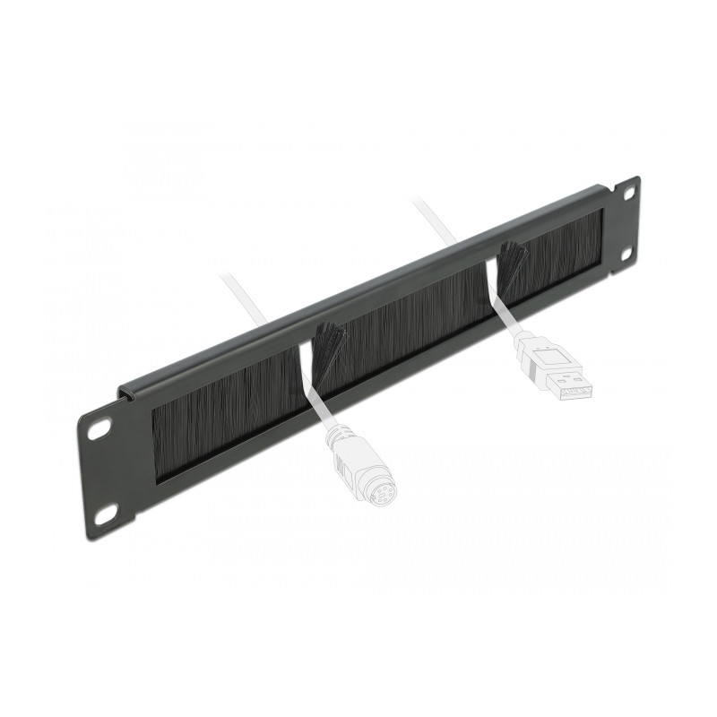 Delock 19″ Kabelmanagement Bürstenleiste 1 HE schwarz