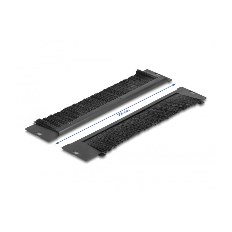 Delock Bürstenleiste universell 350 x 55 mm schwarz
