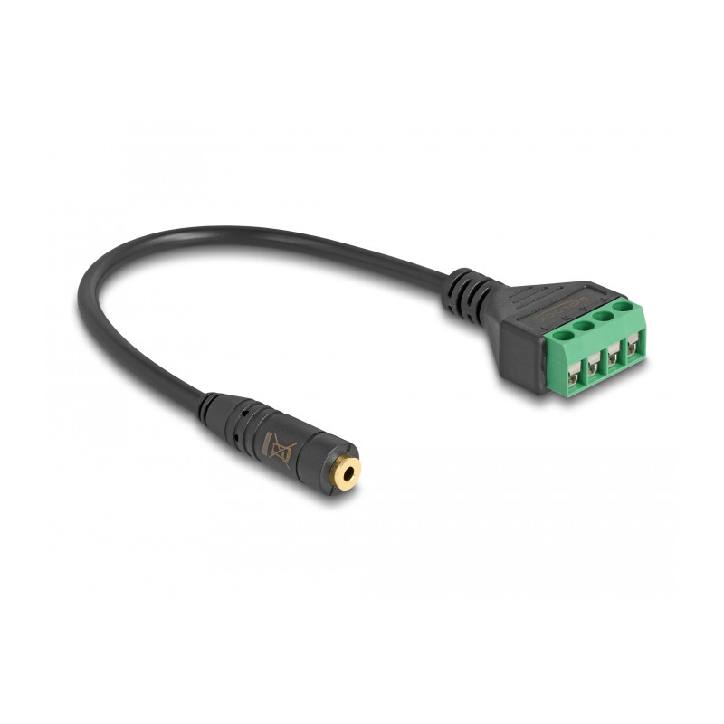 Delock Kabel Klinkenbuchse 2,5 mm 4 Pin zu Terminalblock Adapter 20 cm