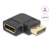 Delock DisplayPort 1.4 Adapter Stecker zu Buchse 90° rechts gewinkelt 8K 60 Hz