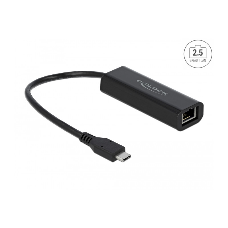 Delock USB Type-C™ Netzwerk Adapter 2,5 Gigabit LAN 1 x RJ45