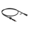Delock DC Verlängerungskabel 5,5 x 2,1 mm Stecker zu Buchse mit Schraubverschluss M12 x 1,75 mm Gewinde wasserfest 18 AWG, 0,5 m