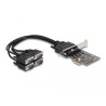 Delock PCI Express Karte zu 4 x Seriell RS-232 mit Standard und Low Profile Slotblenden