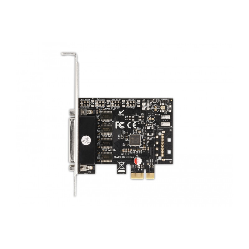 Delock PCI Express Karte zu 4 x Seriell RS-232 mit Standard und Low Profile Slotblenden