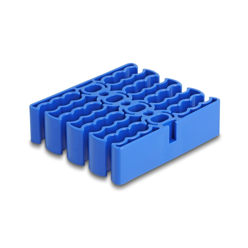 Delock Kabel-Organizer mit 24 Kabeleinführungen blau