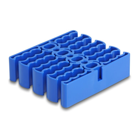 Delock Kabel-Organizer mit 24 Kabeleinführungen blau