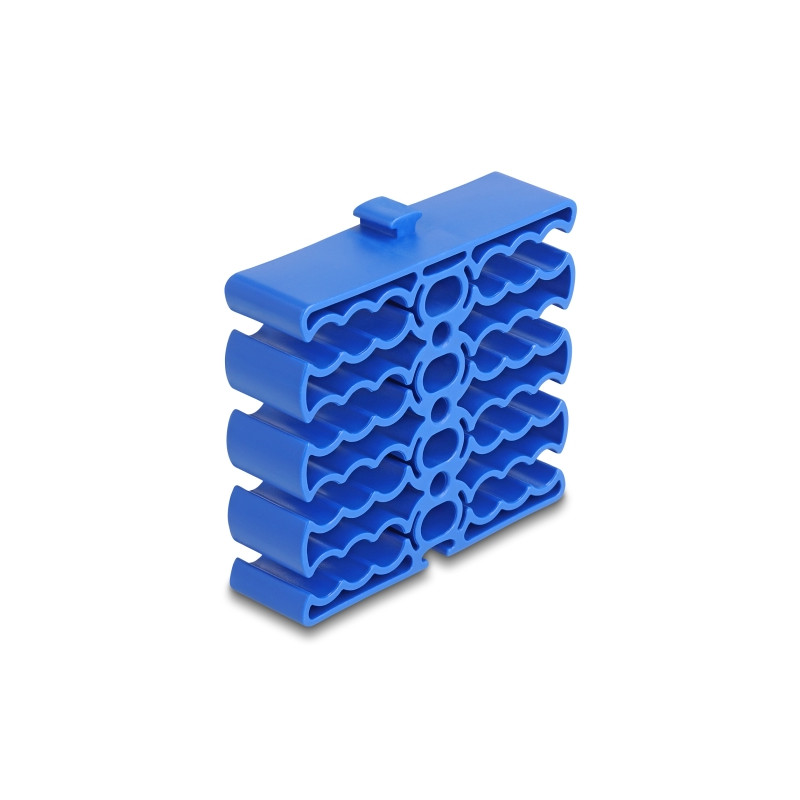 Delock Kabel-Organizer mit 24 Kabeleinführungen blau