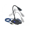 Delock Desktop USB Gaming Mikrofon mit Schwanenhals und Mute Button
