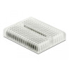 Delock Experimentier-Mini Steckbrett 170 Kontakte transparent