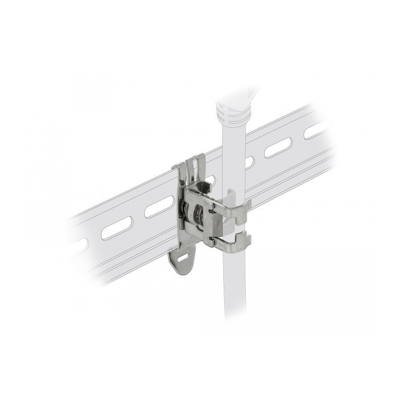 Delock Schirmklemme für Hutschiene - Kabeldurchmesser 4 - 13,5 mm